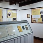 The exhibitions in the first room of Olive Schreiner House Museum.